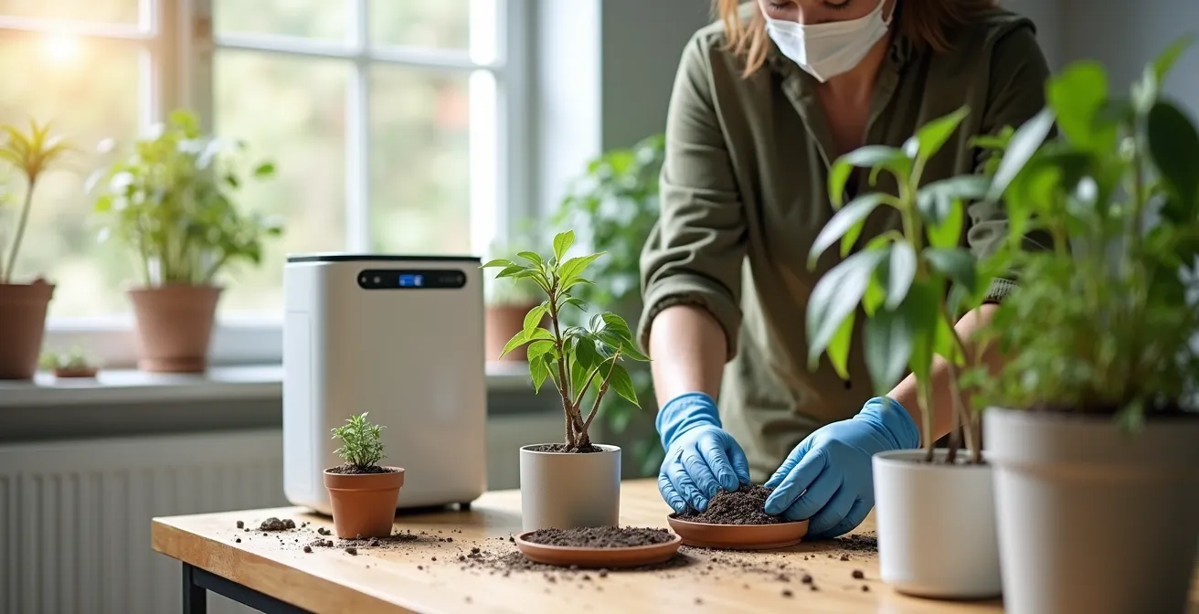 Präventionsmaßnahmen gegen Schimmel in Blumentöpfen für Allergiker