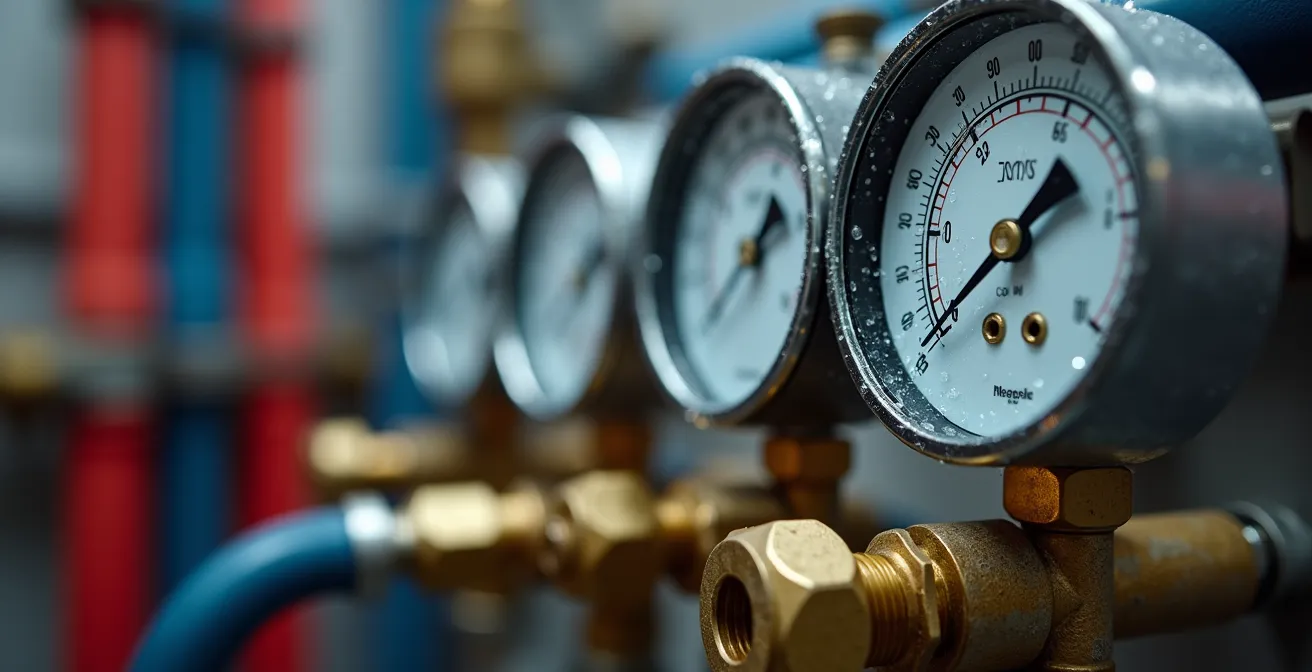 Schema des hydraulischen Abgleichs mit Pufferspeicher bei einer Wärmepumpe zur Effizienzsteigerung.